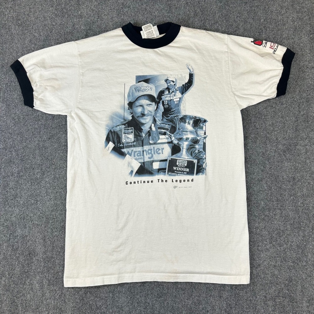 Vintage Winners Circle Dale Earnhardt 1986 Atlanta 500 Ringer T-Shirt Mens M